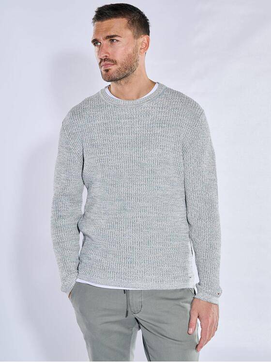 emilio adani Herren Pullover strukturiert Beige 38300