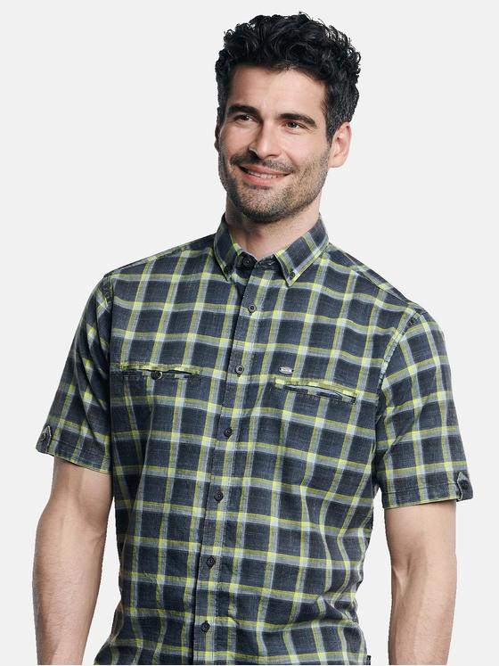 engbers Herren Hemd kariert Zitronengelb 32220