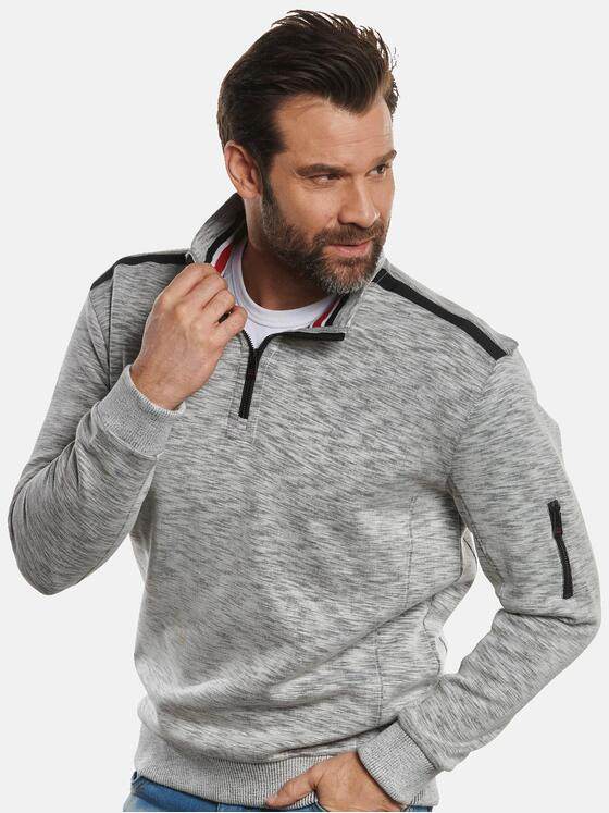 engbers Herren Sweatshirt Stehbund Hellgrau 32474