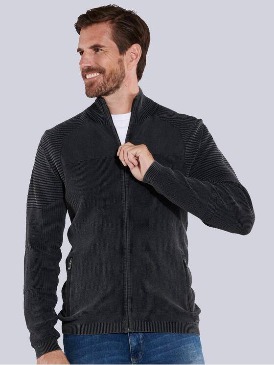 engbers Herren Cardigan regular Grau 35619