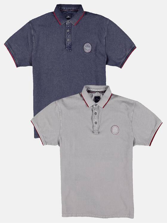 engbers Herren Polo-Shirt gefärbt Blau 31736