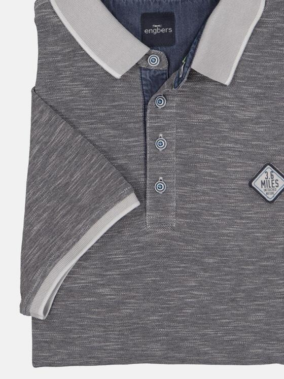 engbers Herren T-Shirt mit Polo-Kragen Grau 36190