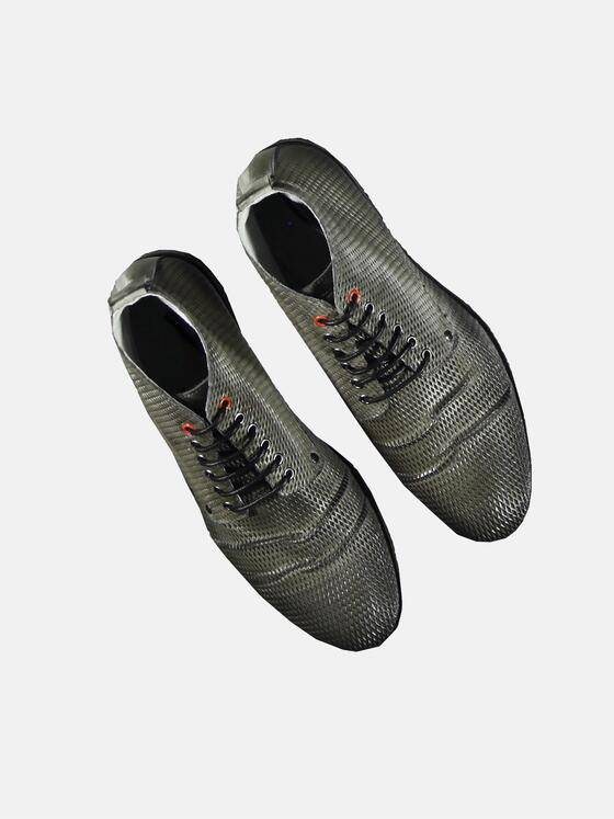 emilio adani Herren Boots mit geprägtem Leder Grau 29110