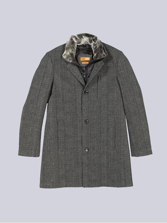 emilio adani Herren Mantel slim fit Grau 35530
