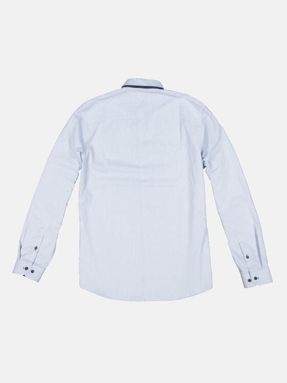 emilio adani Herren Langarm-Hemd gemustert Hellblau 34388