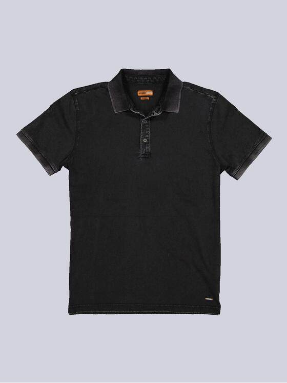 emilio adani Herren Polo-Shirt uni Schwarz 35285