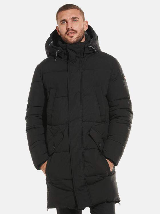 emilio adani Herren Steppmantel Schwarz 32310