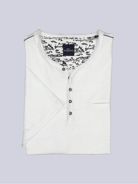 engbers Herren Henley-Shirt "My Favorite" regular Reinweiss 34405