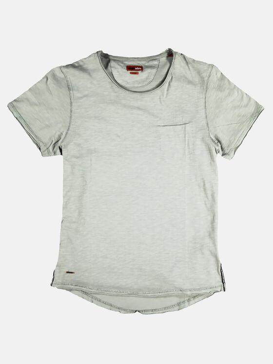 emilio adani Herren Rundhals T-Shirt Silbergrau 28566