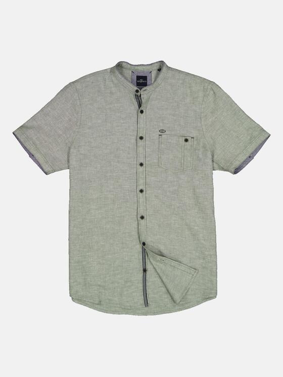 engbers Herren Kurzarm-Hemd mit Leinenanteil Khaki 34940