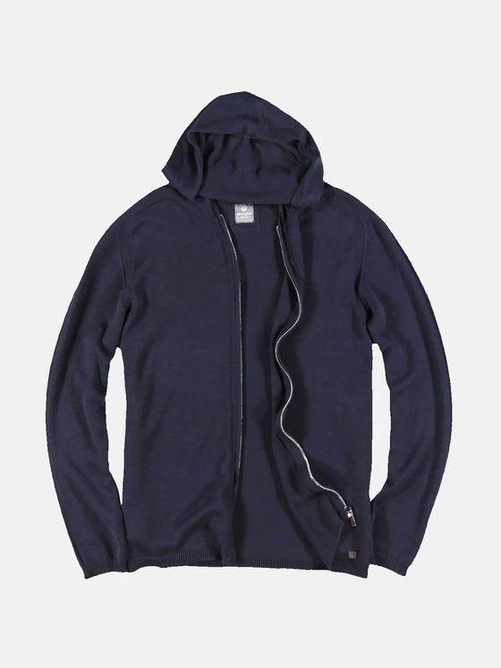 ENGBERS GERMANY Herren Cardigan mit Seidenanteil Saphirblau 30524