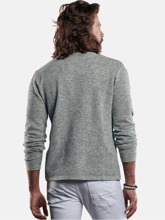 emilio adani Herren Modischer Strickpullover mit besonderer Strukturoberfläche Beige 29282