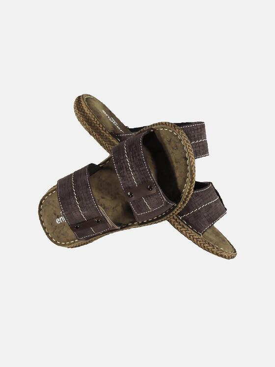 engbers Herren Modische Pantolette mit weichem Fußbett Anthrazit 31665