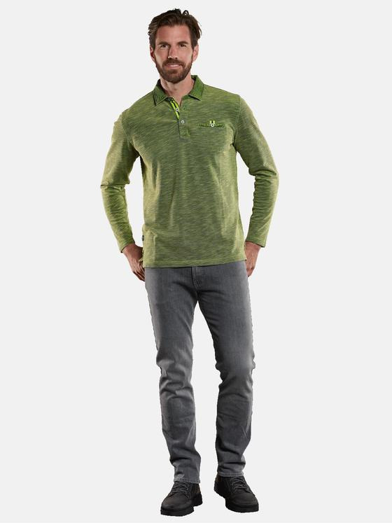 engbers Herren Langarm-Shirt mit Polo-Kragen Gelb 34180