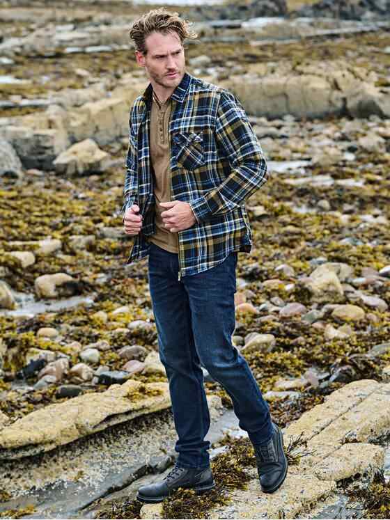 engbers Herren Overshirt kariert Braun 37268