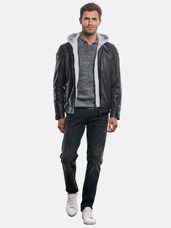 engbers Herren Lederjacke Dunkelgrau 30890