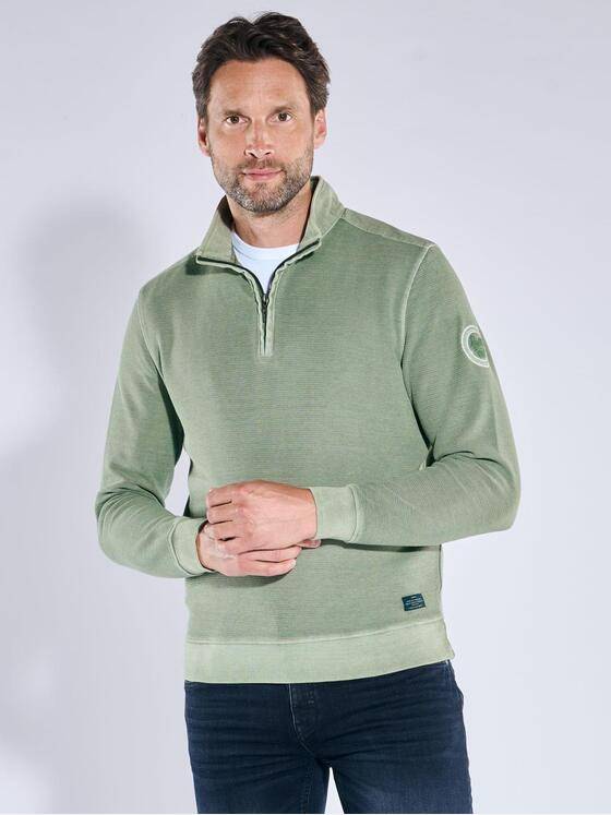 engbers Herren Sweatshirt in Satin-Warenqualität Khaki 39425