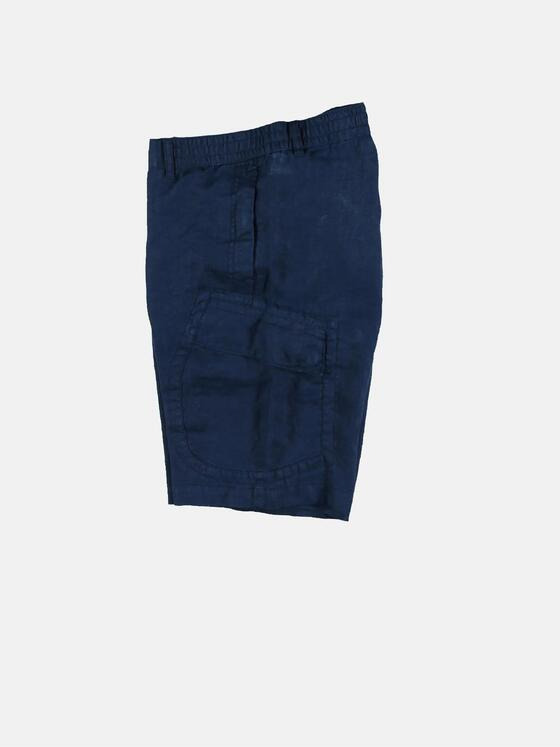 engbers Herren Cargo-Bermuda aus 100% Leinen Saphirblau 29820