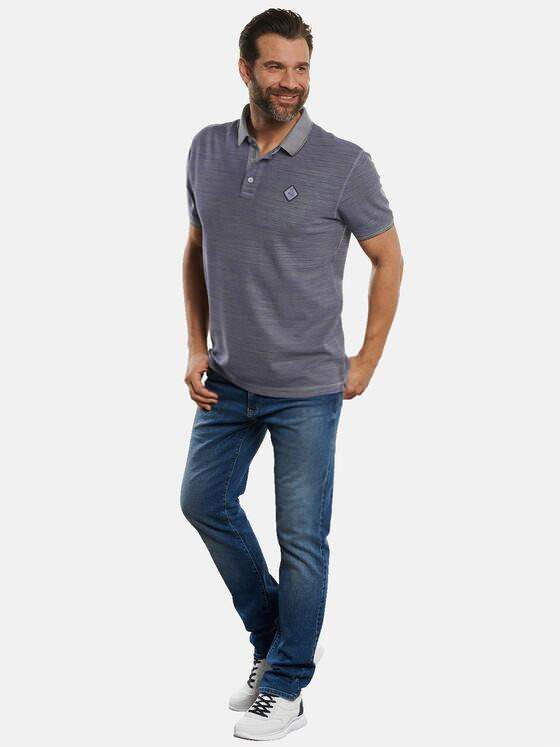 engbers Herren Polo-Shirt gestreift Dunkelgrau 32700