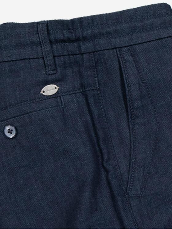 engbers Herren Chino mit Leinenanteil Blau 37039