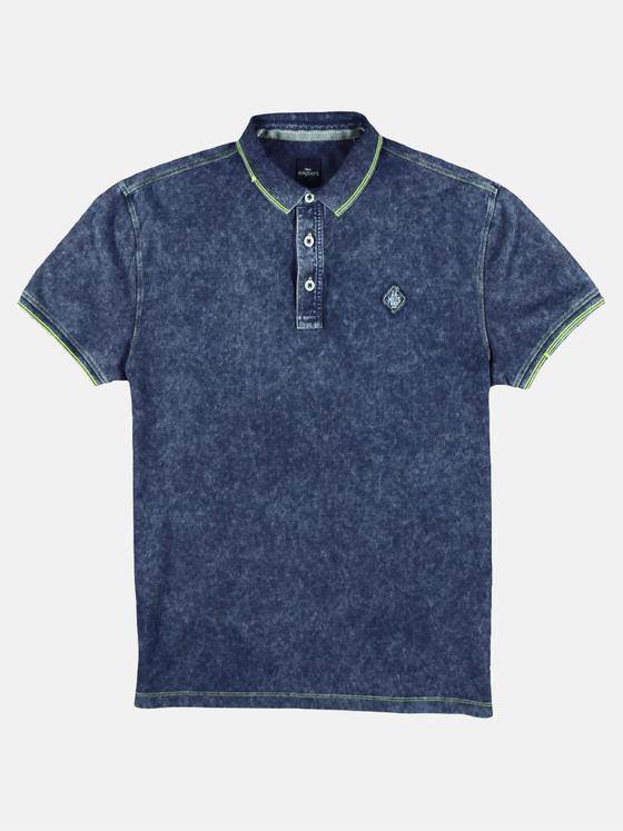 engbers Herren Sportives Poloshirt mit Neon-Details Indigoblau 29227