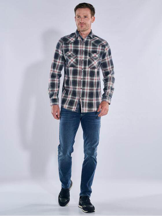 engbers Herren Langarm-Hemd gemustert Feuerrot 39635