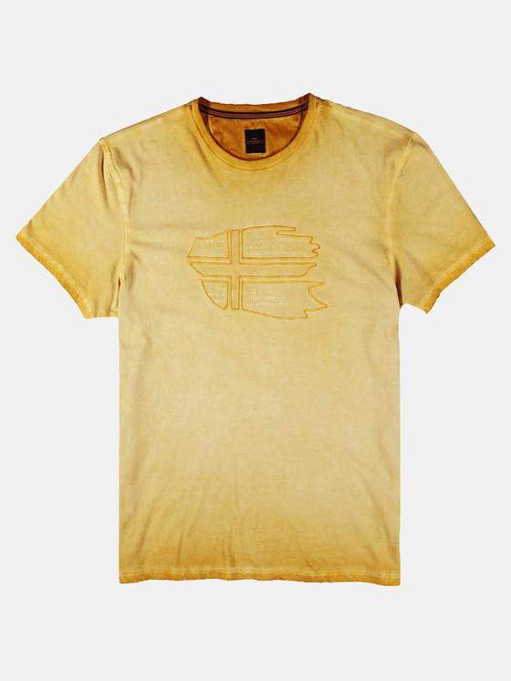 engbers Herren T-Shirt mit Applikationen Sonnenorange 28008