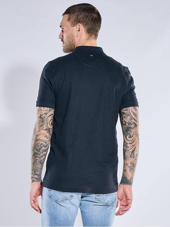 emilio adani Herren Poloshirt mit Knopfleiste Saphirblau 40790