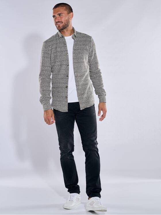 emilio adani Herren Overshirt in Bouclé Warenqualität Braun 38006