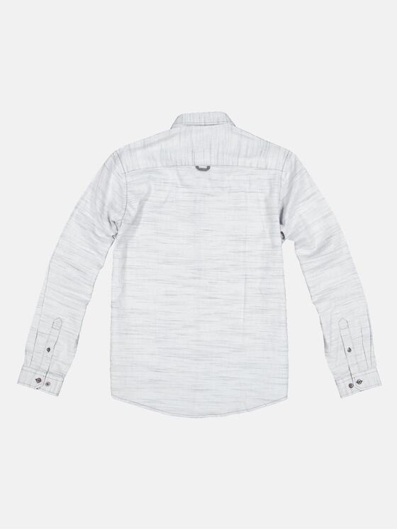 engbers Herren Langarm-Hemd meliert Silbergrau 33398