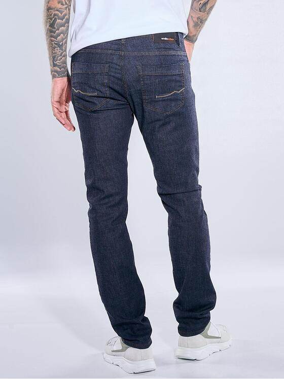 emilio adani Herren Jeans mit dunkler Waschung Marineblau 40599