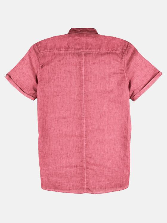 emilio adani Herren Sommerliches Halbleinenhemd Rot 29772