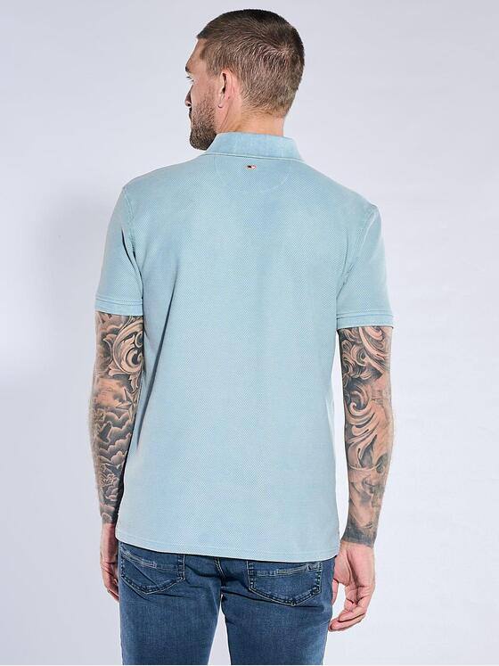 emilio adani Herren Poloshirt mit versteckter Brusttasche Hellblau 40767
