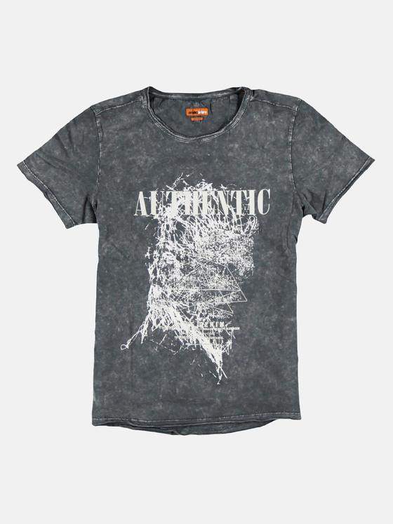 emilio adani Herren Rundhals T-Shirt Grau 26366