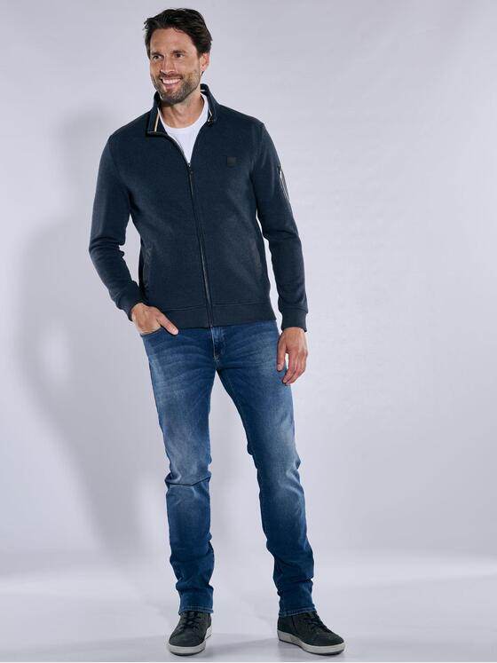 engbers Herren Sweatjacke regular Saphirblau 37749