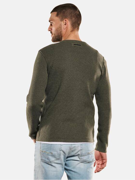 emilio adani Herren Pullover strukturiert Grün 33264