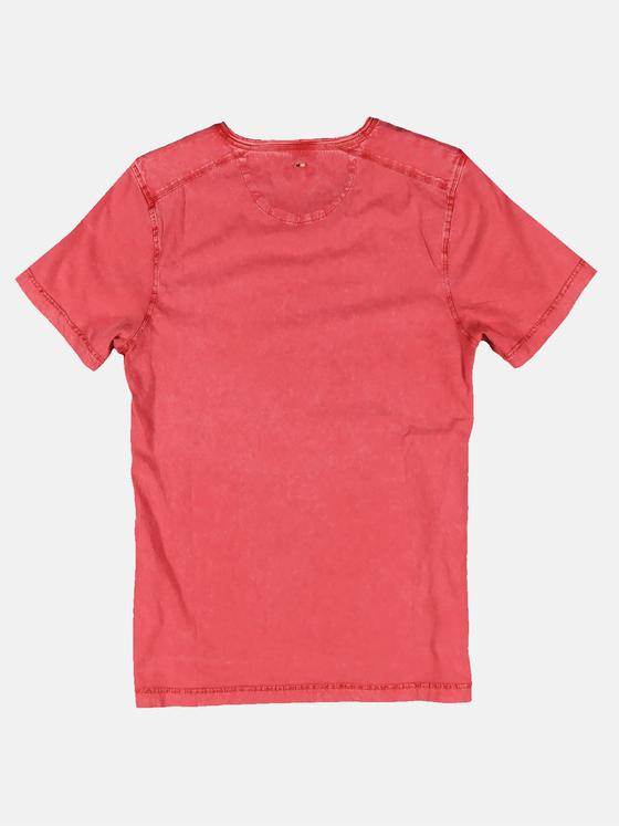 emilio adani Herren V-Neck T-Shirt aus super softem Baumwollmaterial Violett 30579