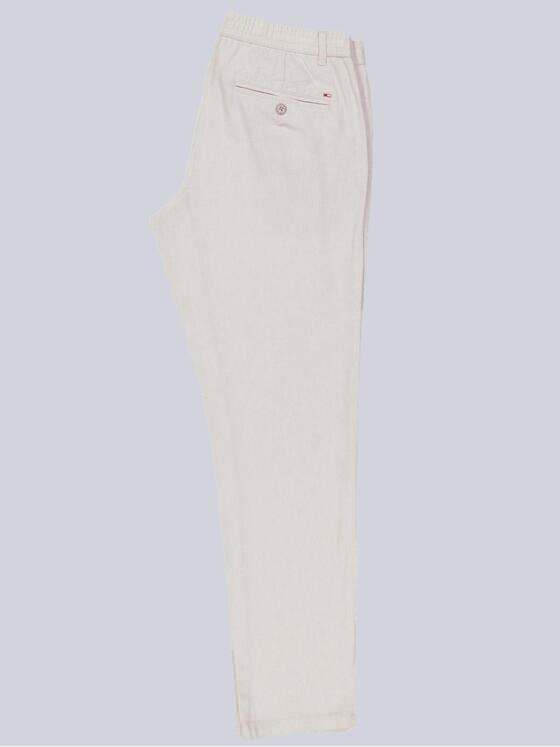 emilio adani Herren Chino mit Leinenanteil Weiß 39004