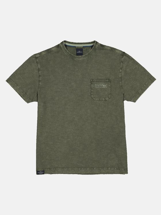 engbers Herren T-Shirt mit Leinenanteil Oliv 33112