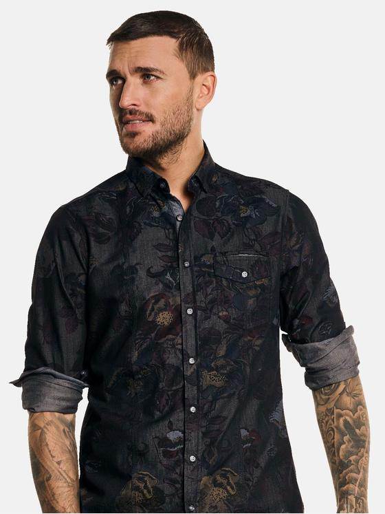 emilio adani Herren Hemd langarm Anthrazit 32825