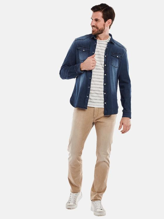 engbers Herren Langarm-Hemd regular Blau 34476