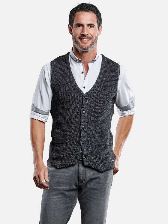 engbers Herren Strickweste Schwarz 28947