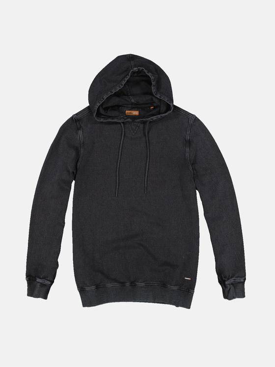 emilio adani Herren Sweatshirt mit Kapuze Schwarz 34108