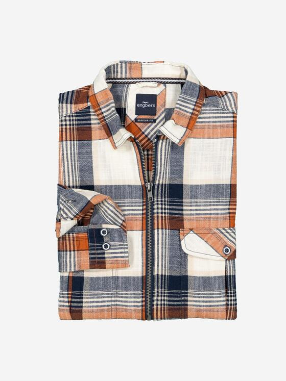 engbers Herren Overshirt kariert Orange 37167