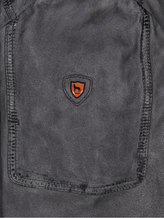 emilio adani Herren Lederjacke in Verloursqualität Grau 32563