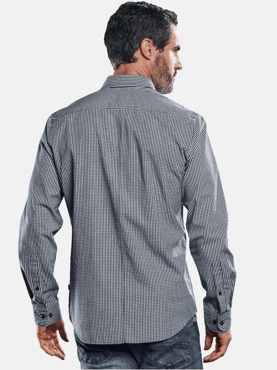 engbers Herren Langarmhemd im Vichykaro-Design. Hellblau 30824