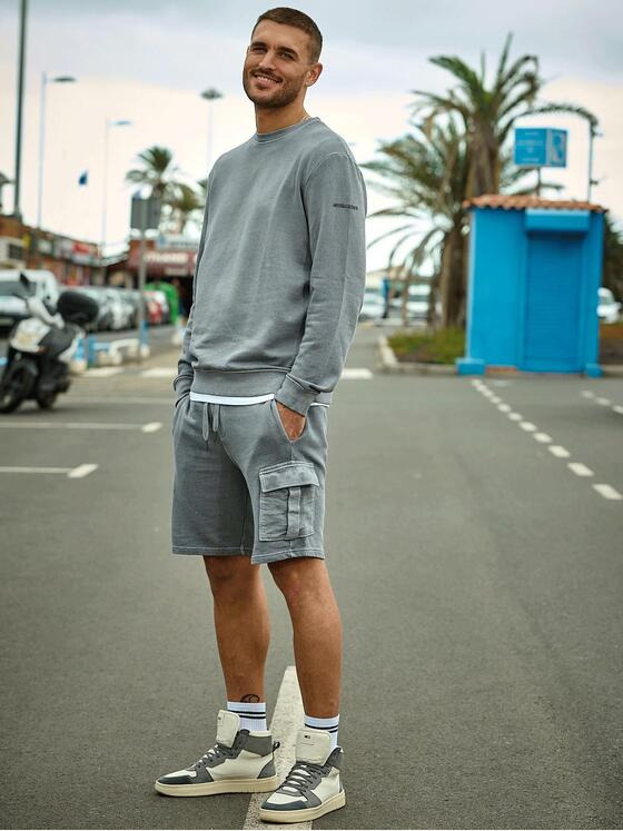 emilio adani Herren Sweatshirt uni Grau 34830