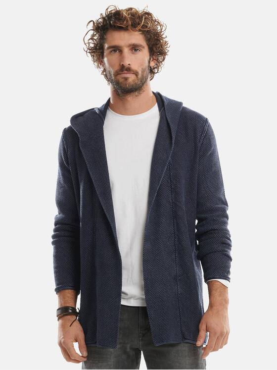 emilio adani Herren Langer Strickcardigan Blau 31092
