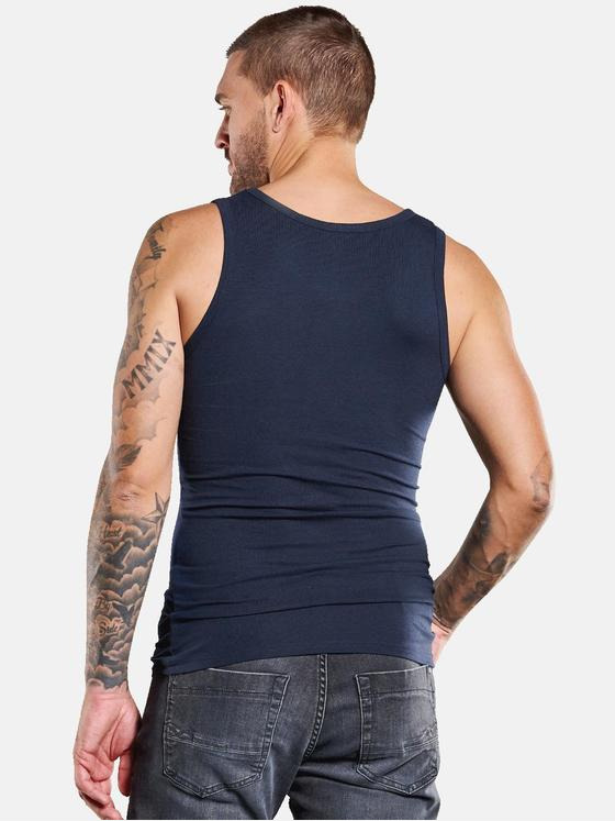 emilio adani Herren Tank-Top uni Blau 36236