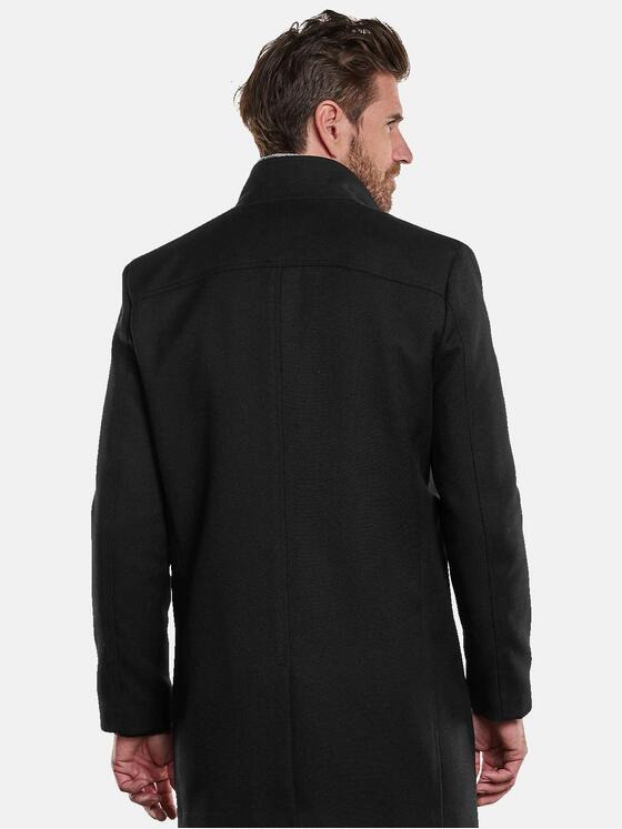 ENGBERS GERMANY Herren Mantel mit Inlet Schwarz 33586